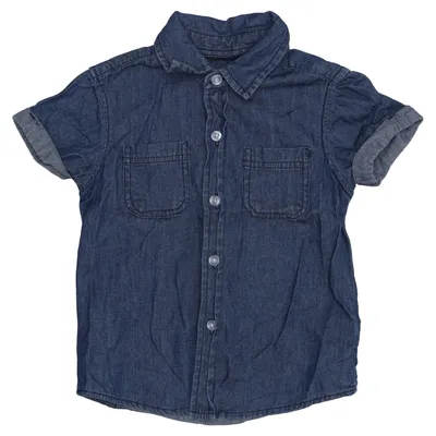 Chemise à manches courtes (Bleu) de Skill Coton