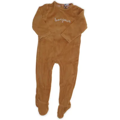 Barboteuse (Marron) de Bout'chou Coton, Polyester
