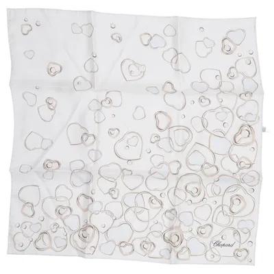 Handkerchief (White, Brown) from Chopard Silk