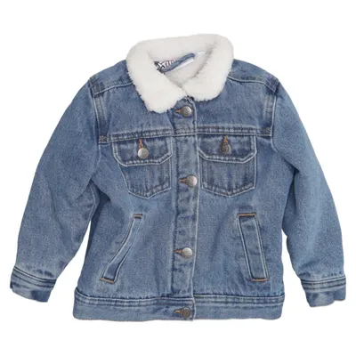 Gevoerde spijkerjas (Blauw) van Looney Tunes Katoen, Polyester