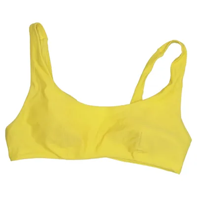Haut de bikini (Jaune) de Econyl Élasthane, Polyester recyclé