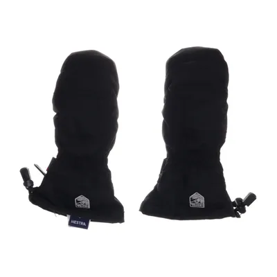 Mittens (Black) from Hestra Polyester, Leather