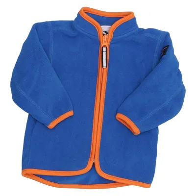 Fleecejakke (Blå, Orange) fra Polarn O. Pyret Polyester