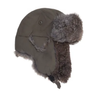 Trapperhatt (Grön, Brun) från JA. Nylon, Polyester, Kaninpäls