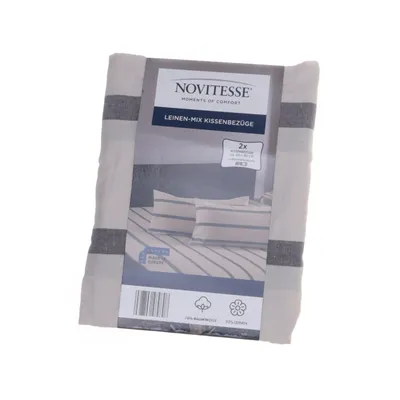 Örngott (Beige, Grå) från Novitesse Bomull, Linne