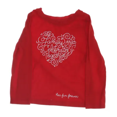 T-shirt à manches longues (Rouge) de Cat & Jack Coton, Polyester recyclé
