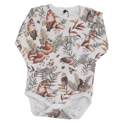 Body (White, Multicolored) from Newbie by KappAhl Cotton, Elastane