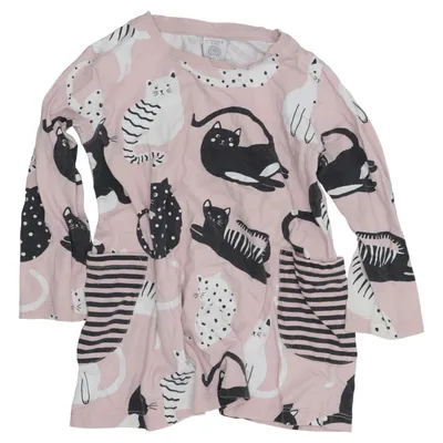 Dress (Pink, Black, White) from Lindex Kids Cotton