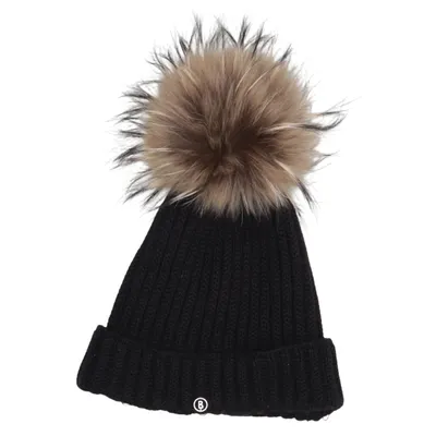 Pompon muts (Zwart, Bruin) van Bogner Acryl, Wol
