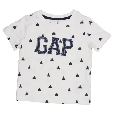 T-shirt (Vit, Blå) från BabyGap Bomull, Elastan