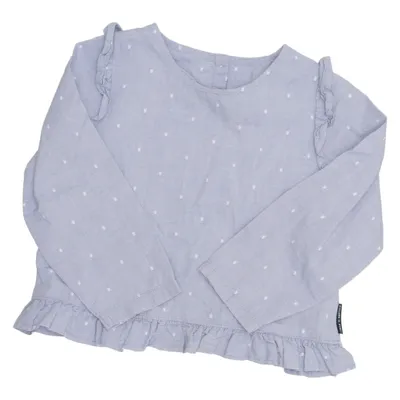 Blouse (Blauw, Wit) van Polarn O. Pyret Katoen