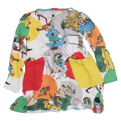 Dress (Multicolored) from Pippi Långstrump Elastane, Organic cotton