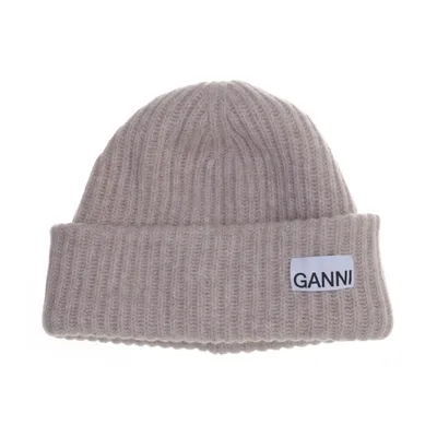 Beanie (Beige) van Ganni Wol