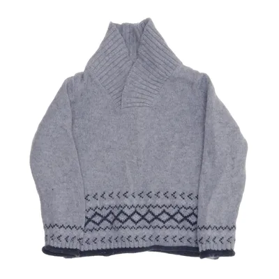 Sweater (Gray, Blue) from The Little White Company Cotton, Polyamide, Wool