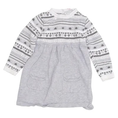 Dress (Gray, White) from Topomini Cotton