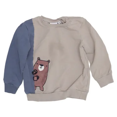 Sweatshirt (Beige, Flerfarvet) fra Name It Elastan, Økologisk bomuld