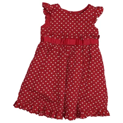 Kjole (Rød, Hvid) fra Kids by Lindex Bomuld, Polyester