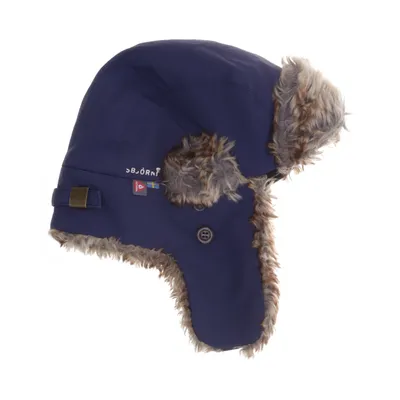 Trapperhat (Blå) fra Isbjörn of Sweden Nylon, Polyester, Pels