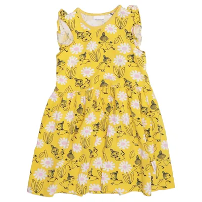 Dress (Yellow, Multicolored) from Moomin by Martinex Elastane, Organic cotton