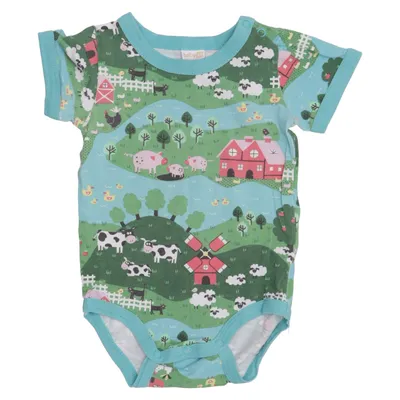 Romper (Blauw, Groen, Meerkleurig) van Baby by Lindex Katoen, Elastaan
