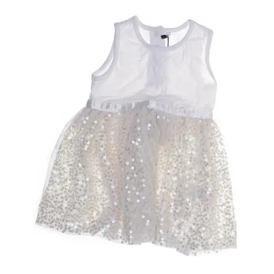 Brudnäbbsklänning (Vit, Guldfärgad)