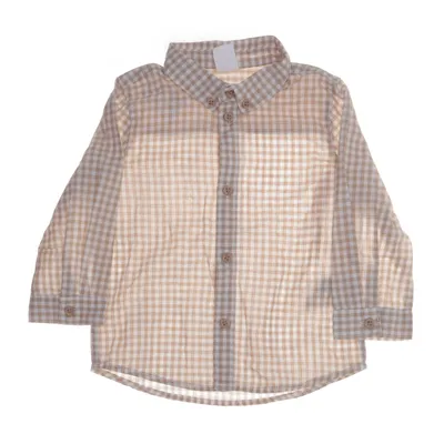 Button down shirt (Beige, White) from H&M Cotton