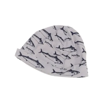 Beaniemössa (Vit, Blå) från Emma och Malena Bomull, Elastan