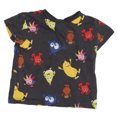 T-shirt (Black, Multicolored) from Babblarna x KappAhl Cotton