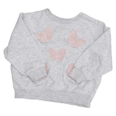 Sweatshirt (Gray, Pink) from H&M Cotton, Polyester