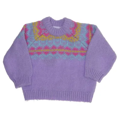 Sweater (Purple, Multicolored) from Zara Polyamide, Polyester, Wool