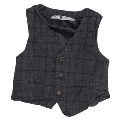 Gilet de costume (Gris, Bleu) de H&M Coton, Polyester