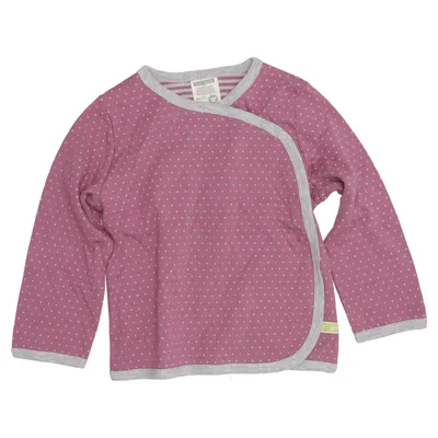 Blouse portefeuille (Rouge, Gris) de Loud + Proud Coton biologique