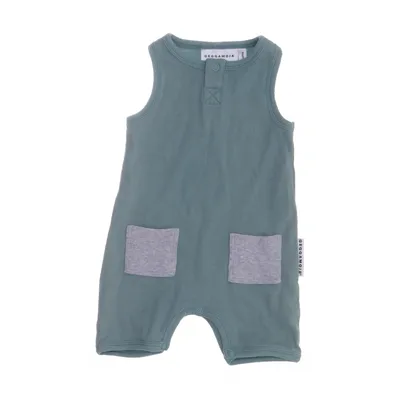 Sparkdräkt (Grön, Grå) från Geggamoja Elastan, Ekologisk bomull