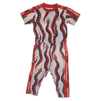 Sparkdräkt (Röd, Vit, Svart) från Adidas Mini Rodini Elastan, Ekologisk bomull