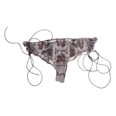 Bikini broekje (Bruin, Meerkleurig) van La Perla Katoen, Elastaan, Zijde