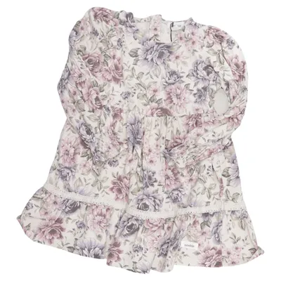 Dress (Beige, Purple, Multicolored) from Newbie by KappAhl Cotton, Elastane