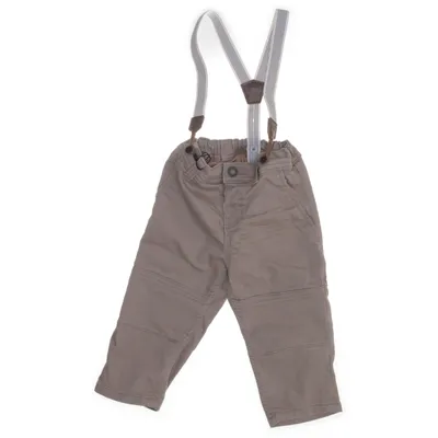 Hängselbyxor (Beige) från H&M Bomull, Elastan, Polyester