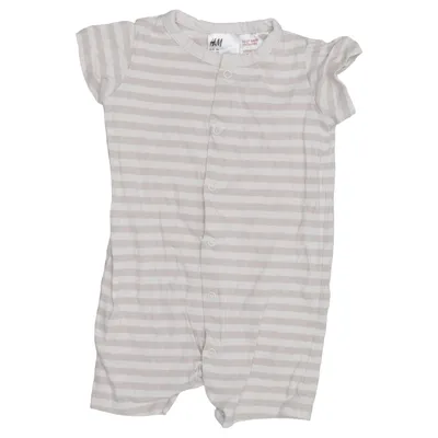 Barboteuse (Beige, Blanc) de H&M Coton
