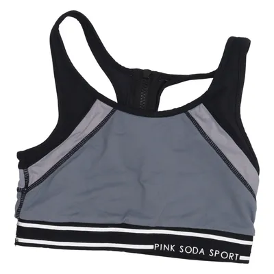 Brassière (Noir, Gris) de Pink Soda Sport Élasthane, Polyamide