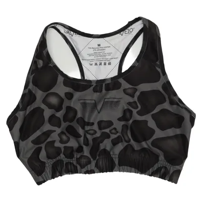 Sports bra (Gray, Black) from Gavelo Elastane, Recycled polyester