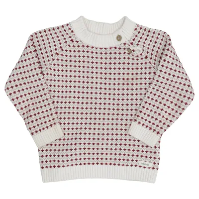 Strickpullover (Weiß, Rot, Beige) von Newbie by KappAhl Baumwolle