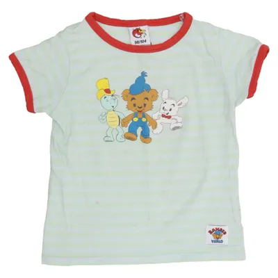 T-shirt (Grün, Weiß, Rot) von Bamses Värld Baumwolle, Elasthan