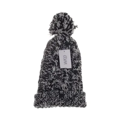 Pompon muts (Zwart, Wit) van Action Sport Acryl
