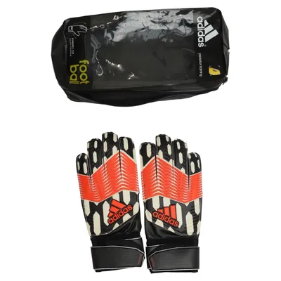 Goalkeeper gloves (Black, Red, White) from Adidas Cotton, Polyester, Polyurethane