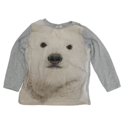 T-shirt à manches longues (Gris, Beige) de Müsli Coton, Élasthane