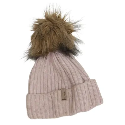 Bobble hat (Pink) from Lindberg Cashmere, Wool