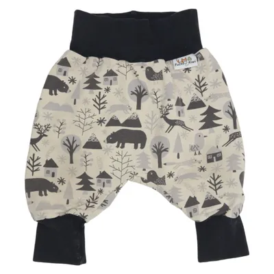 Harem pants (Beige, Black) from Fuchs & Kiwi Cotton, Elastane