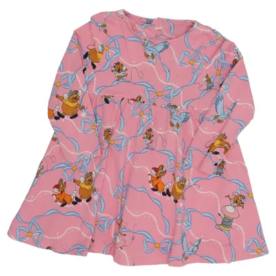 Kleid (Pink, Mehrfarbig) von Disney x Polarn O. Pyret Elasthan, Bio-Baumwolle