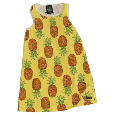 Robe (Jaune, Multicolore) de Villervalla Élasthane, Coton biologique