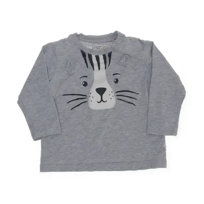 Långärmad t-shirt (Grå) från Lindex Baby Bomull, Elastan, Viskos